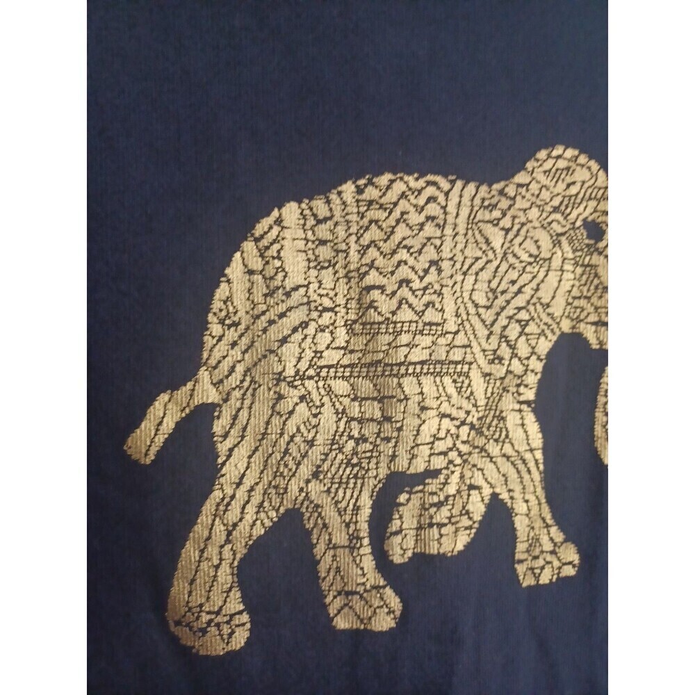 J. Crew elephant navy/metallic gold sweatshirt womens XXS graphic pullover top - Picture 3 of 9